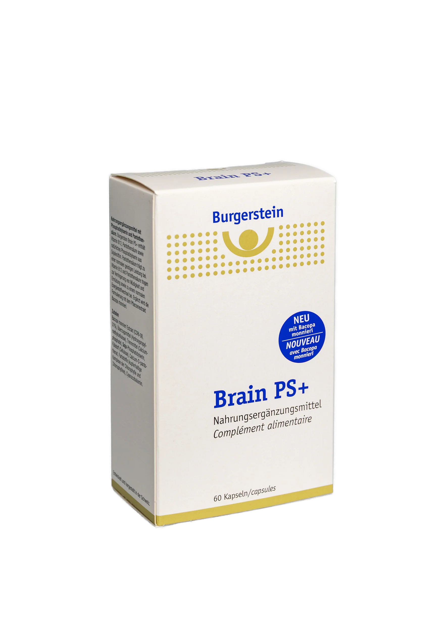 Burgerstein Brain PS+ Verpackung Burgerstein Brain PS+ 60 Kapseln Verpackung