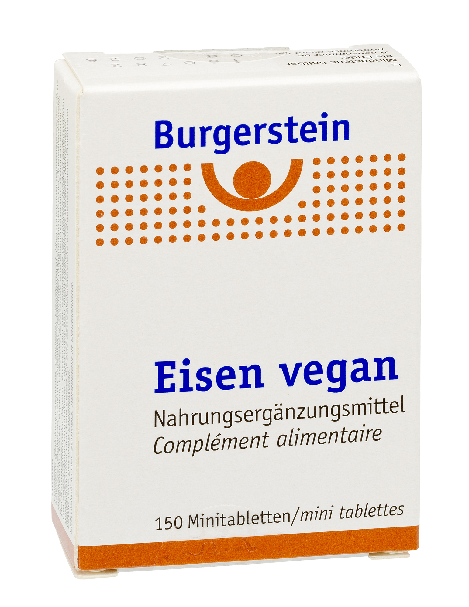Burgerstein Eisen vegan 150 Minitabletten Verpackung